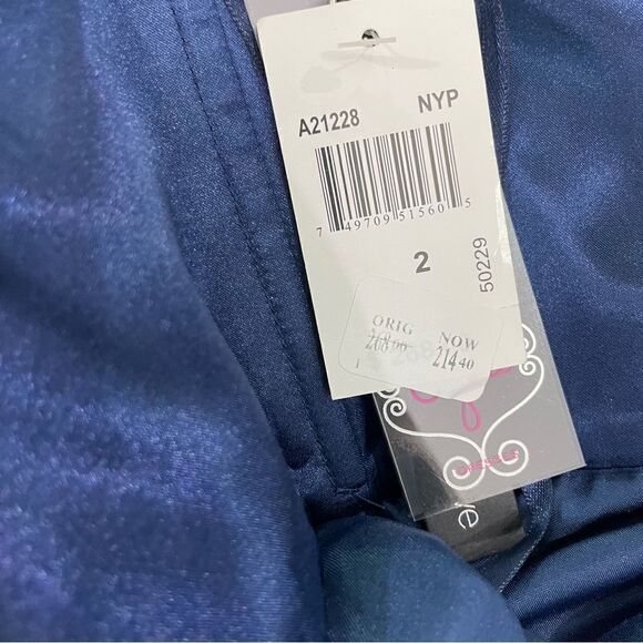 NWT Aqua Blue Ombre Evening Gown Long Dress - Picture 11 of 14